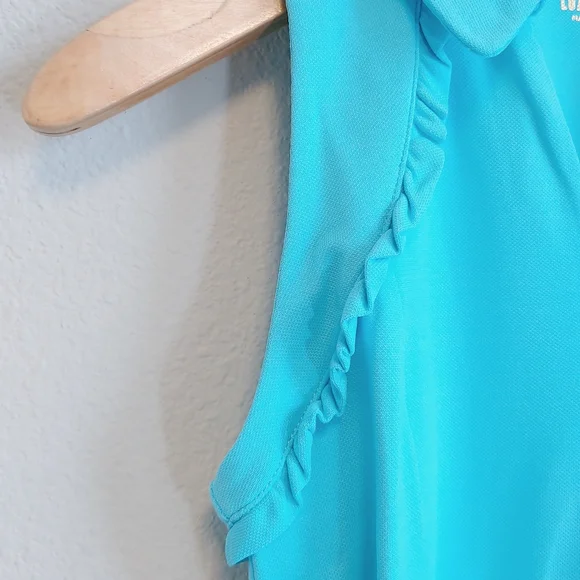 Lilly Pulitzer Luxletic Martina Polo Celestial Blue Top Sz XS. Like NEW!! - Picture 5 of 8